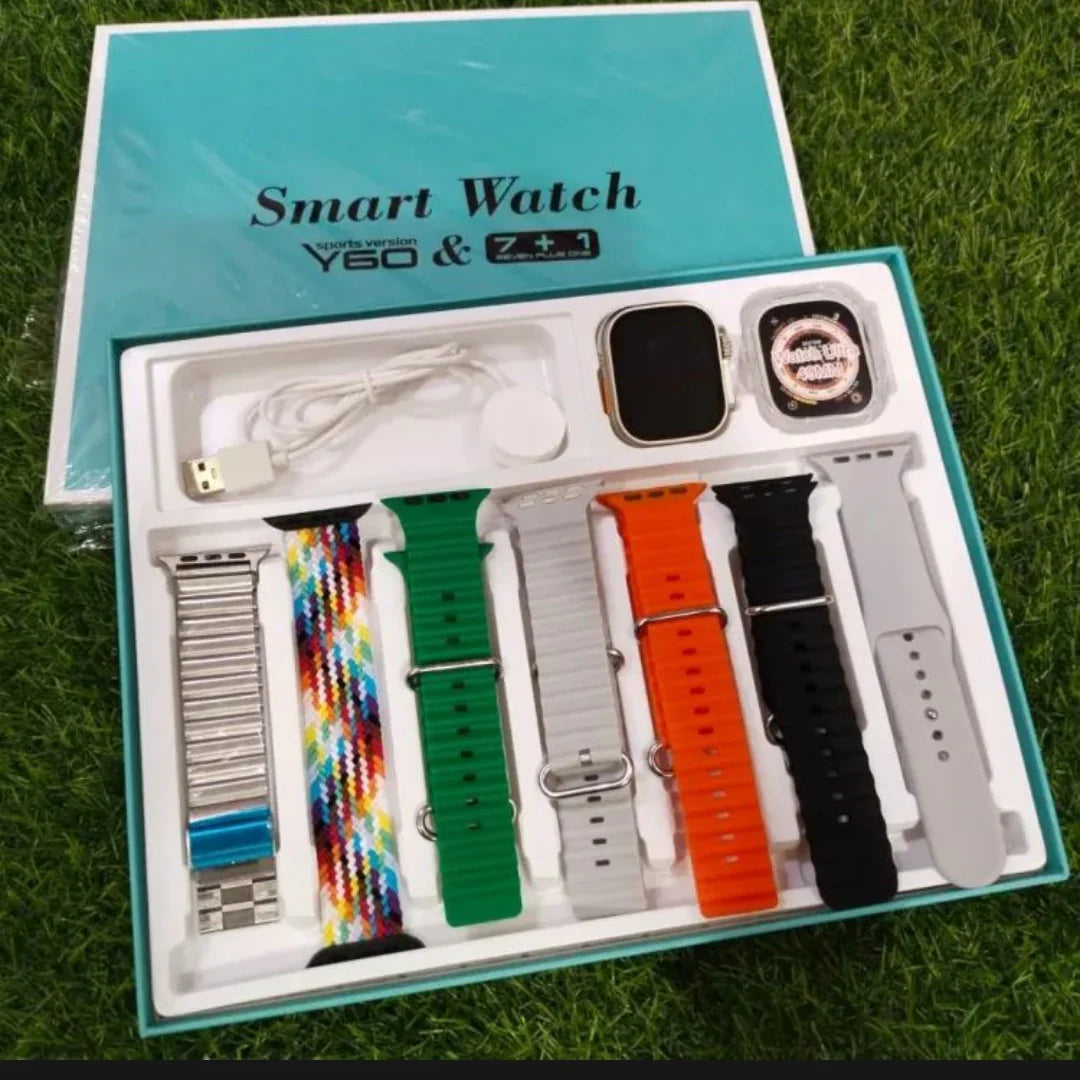 Y60 Smart Watch with 7 Straps